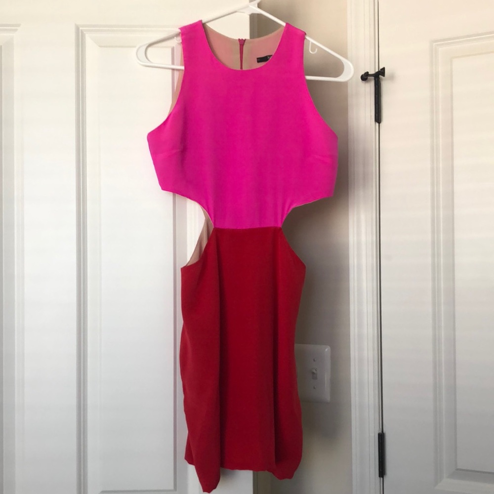 Naven Cutout Color block Dress, Small
